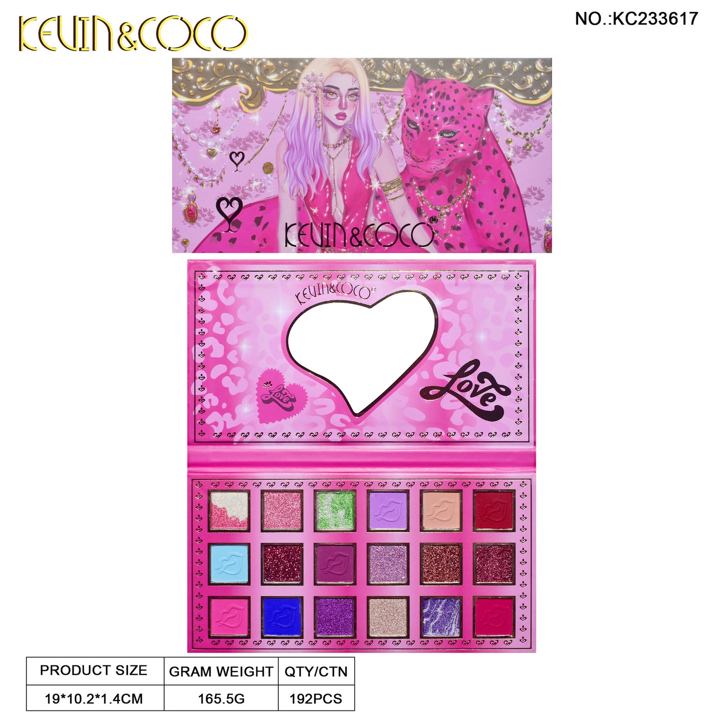 18-Color Waterproof Eyeshadow Palette - Shimmer & Matte