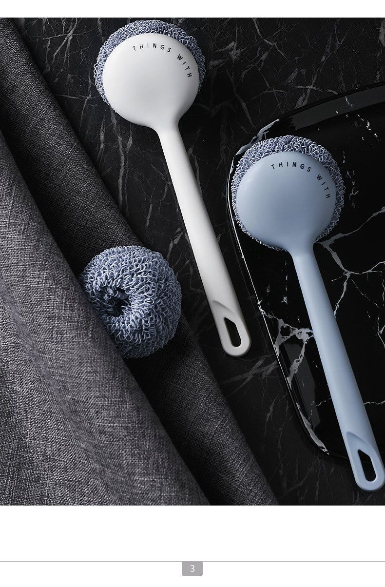 Long Handle Nano Fiber Cleaning Ball for Pots and Dishes