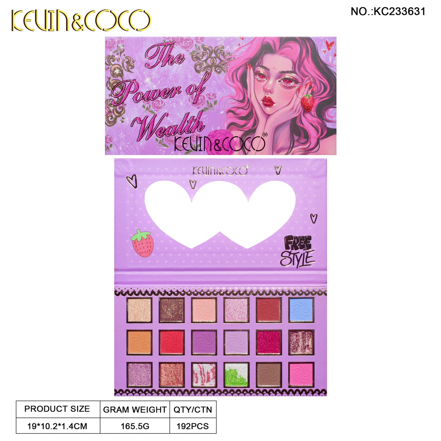 18-Color Waterproof Eyeshadow Palette - Shimmer & Matte