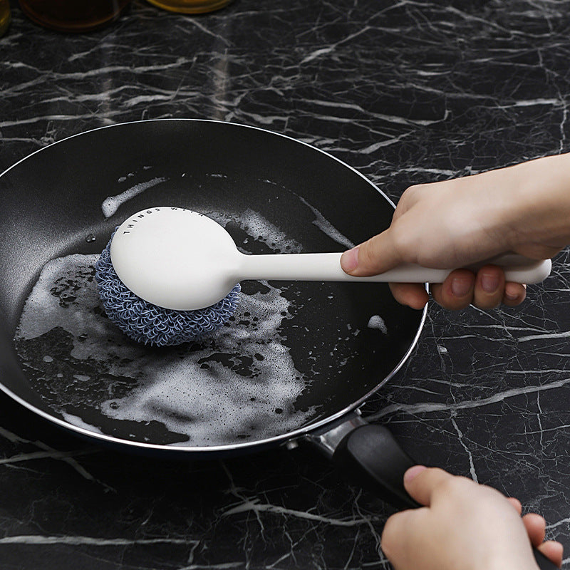 Long Handle Nano Fiber Cleaning Ball for Pots and Dishes